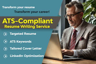 I write ats compliant resumes, cvs, cover letters, or optimized linkedin profiles