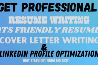 I write a professional ats resume, cover letter, CV, linkedin