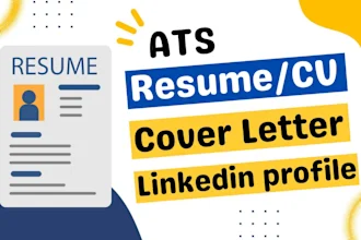 I write professional resumes, ats resumes, cover letters and linkedin